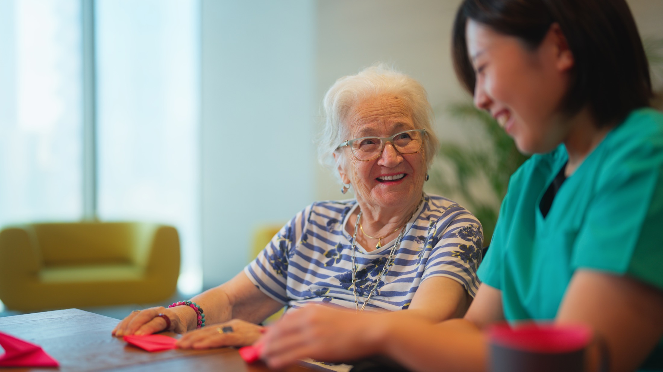 Aged care support with an older person